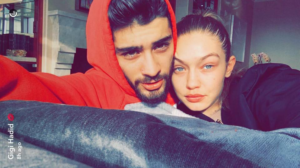  Zayn Malik and girlfriend Gigi Hadid strike a perfect pose in their latest selfie