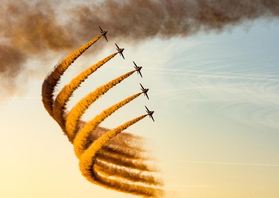  Claire Hartley took pictures of the planes flying over their base at RAF Scampton in Lincolnshire