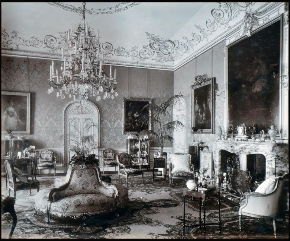  A rare photograph of Highclere's interior. At that time there were as many as 60 members of staff living in and around the castle