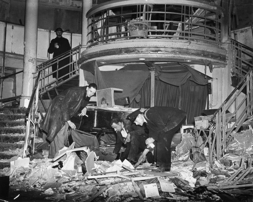  The aftermath of the bombing at the Cafe De Paris nightclub