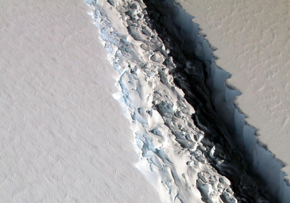  The piece of ice set to detach is a quarter of the size of Wales and could trigger further collapses of the Larsen C shelf