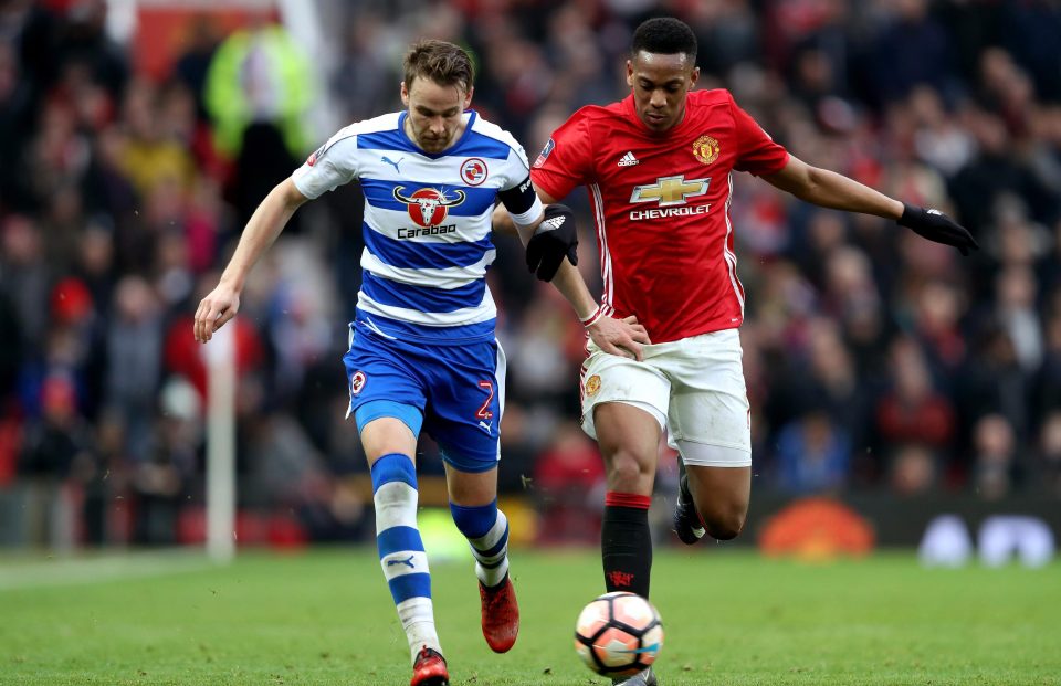  Manchester United vs Reading was televised