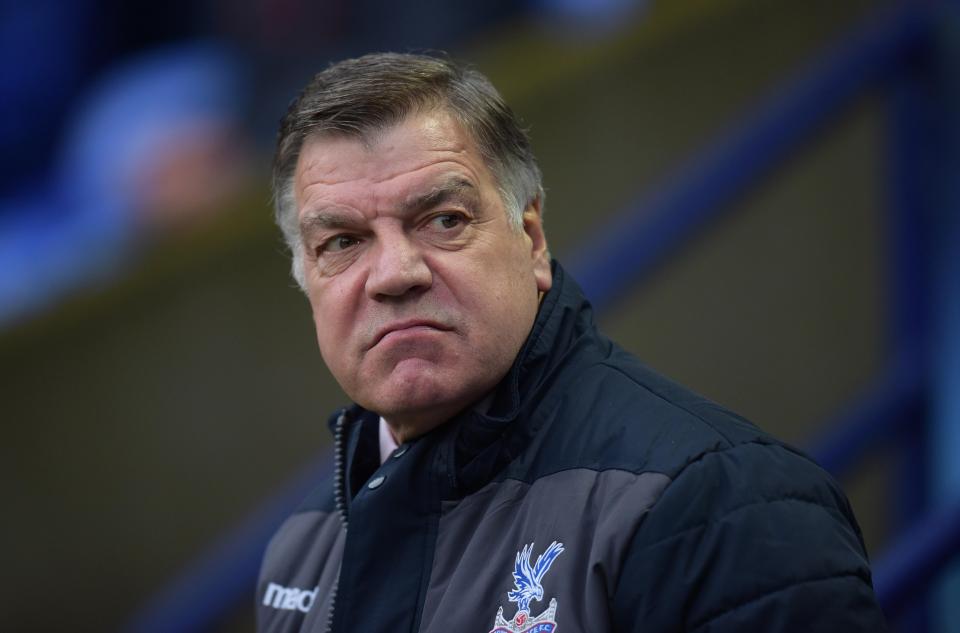  Sam Allardyce was visibly frustrated by his Crystal Palace side's performance