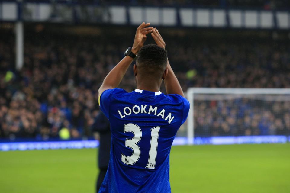  Everton's first January signing Ademola Lookman was paraded at Goodison Park