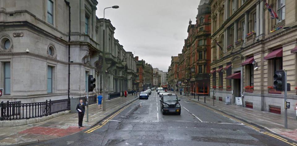  The man in his 40s was found on Victoria Street in the centre of Liverpool