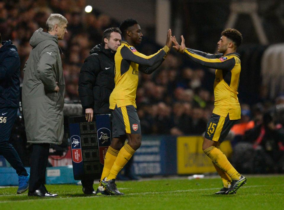  Danny Welbeck came on to make his first appearance since May