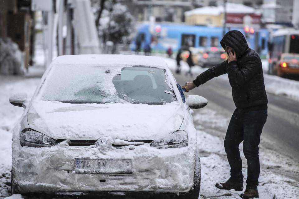  Significant amounts of snow have fallen as far south as Istanbul, Turkey, this week