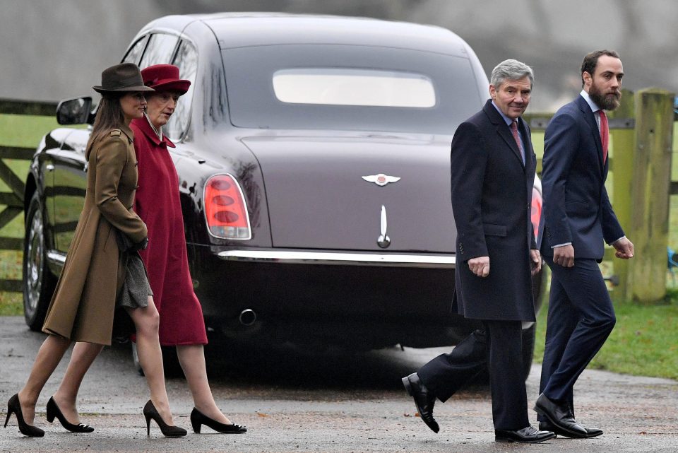  Pippa, James and Micheal Middleton join members of the Royal Family at the Sunday church service