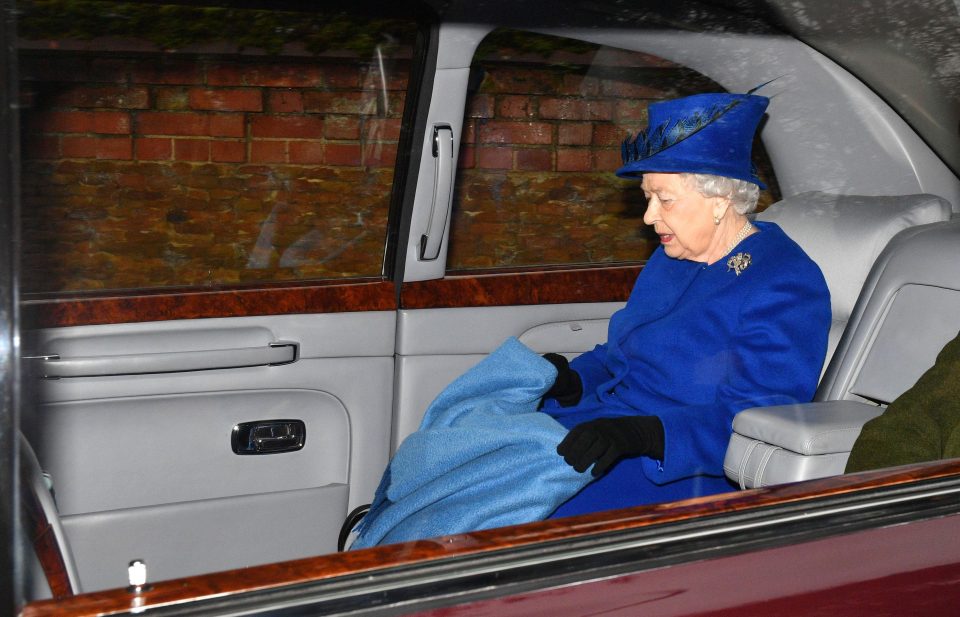  There was applause from the crowd as the Queen left the church after the service and she could be seen smiling as she departed in a Bentley with the Duke of Edinburgh