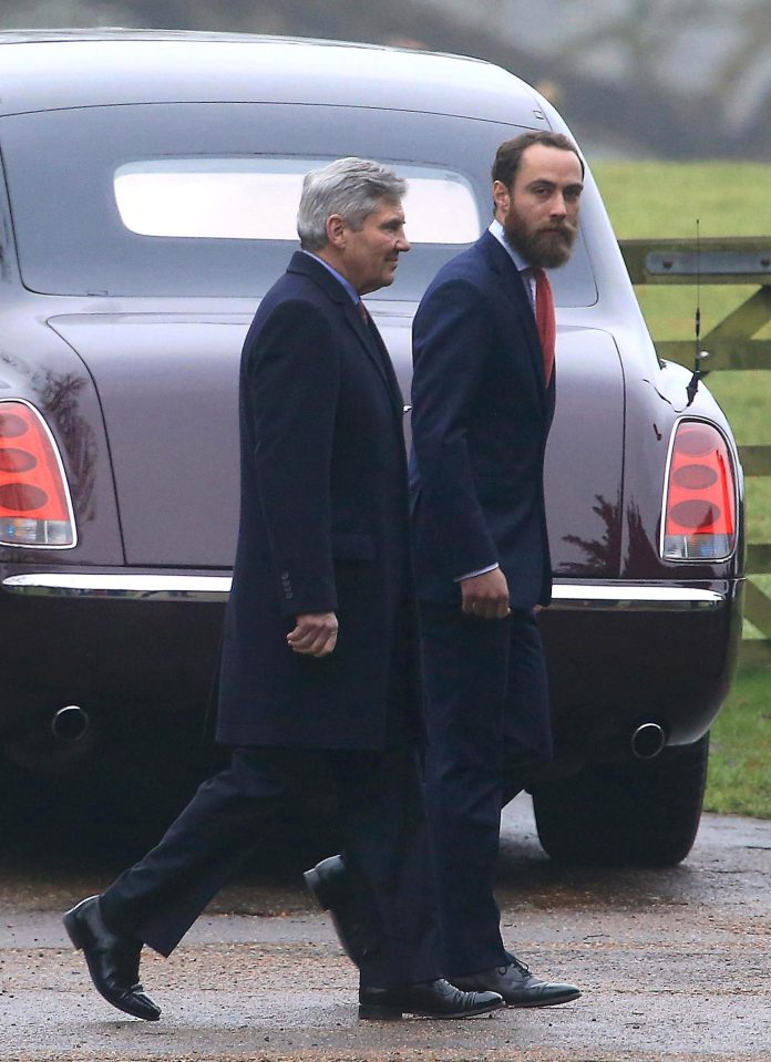  Michael and James Middleton also attended church on Sunday morning