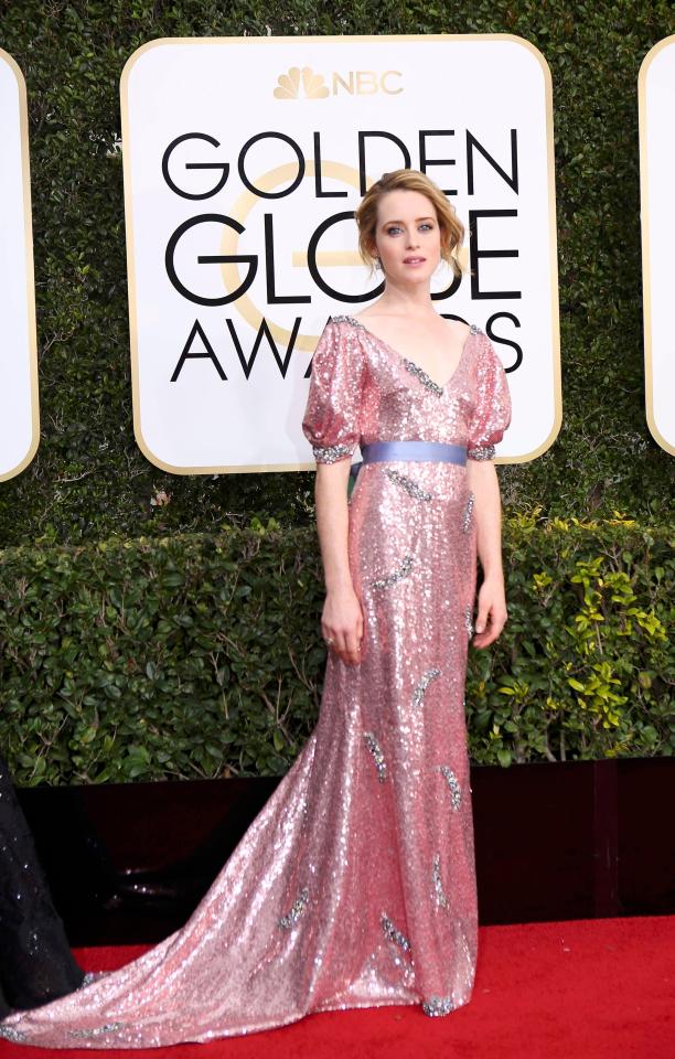  Claire Foy's metallic pink dress got a mixed reaction from critics