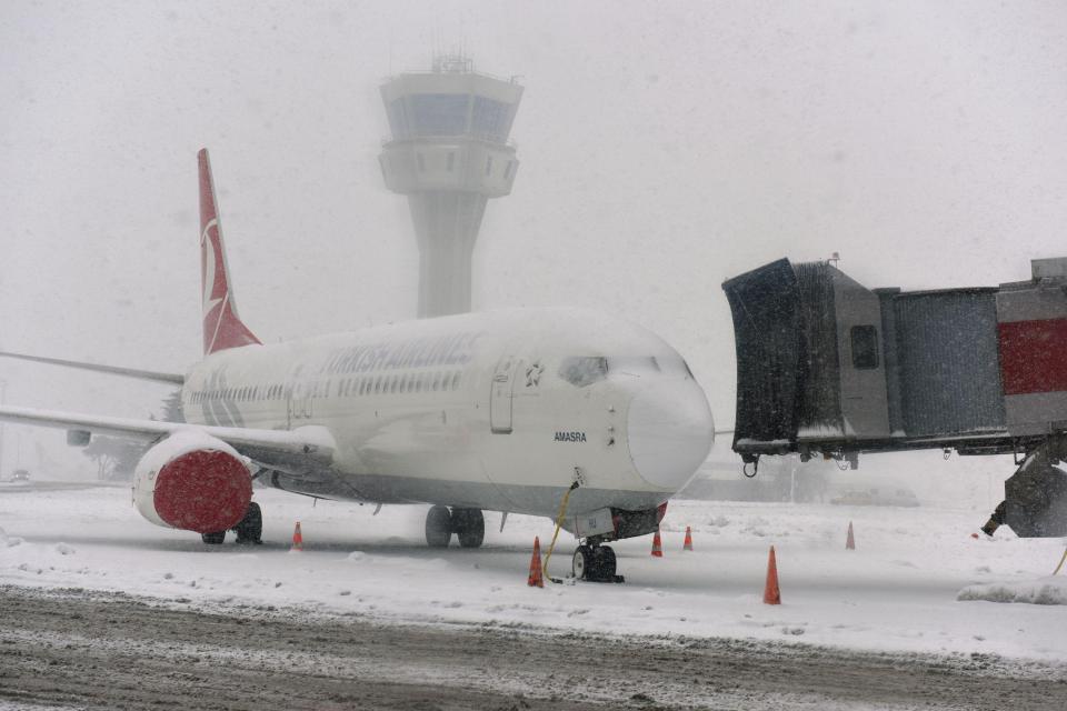  Thousands of flights have been ground across Europe. Ataturk Airport in Istanbul says 10,000 people have had travel plans disrupted