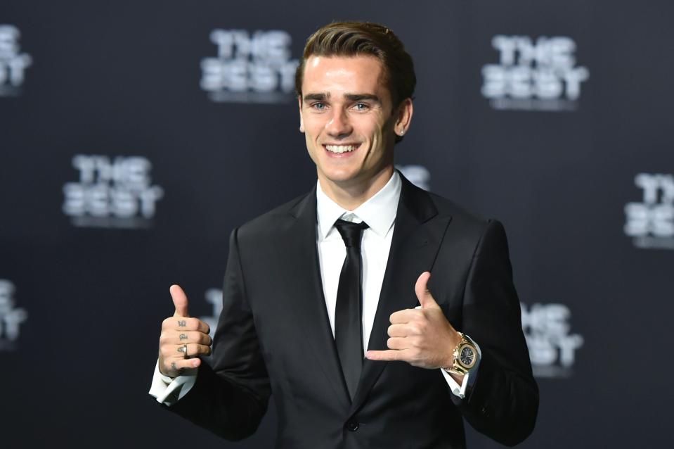  Atletico Madrid star Antoine Griezmann was named on the three-man shortlist for the award