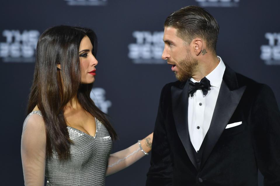  Sergio Ramos and TV presenter wife Pilar Rubio look the part in black tie attire