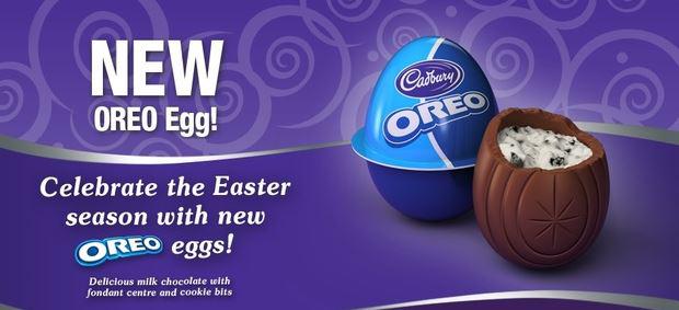  The new eggs feature a creamy Oreo filled centre