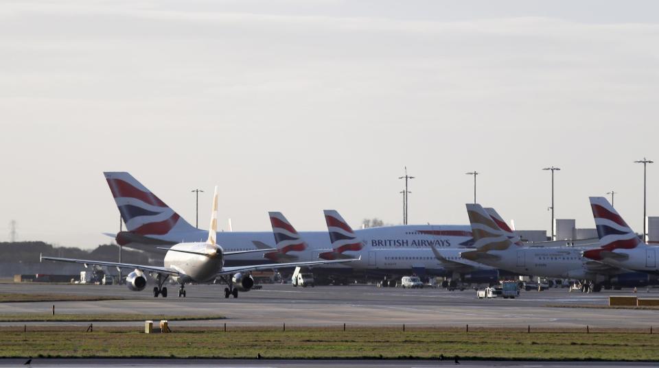  BA was forced to cancel 12 flights on Thursday, such as round trips to Aberdeen, Bologna, Dusseldorf, Hamburg and Oslo