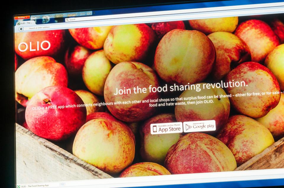  Food app OLIO allows users to find local people who have unwanted food