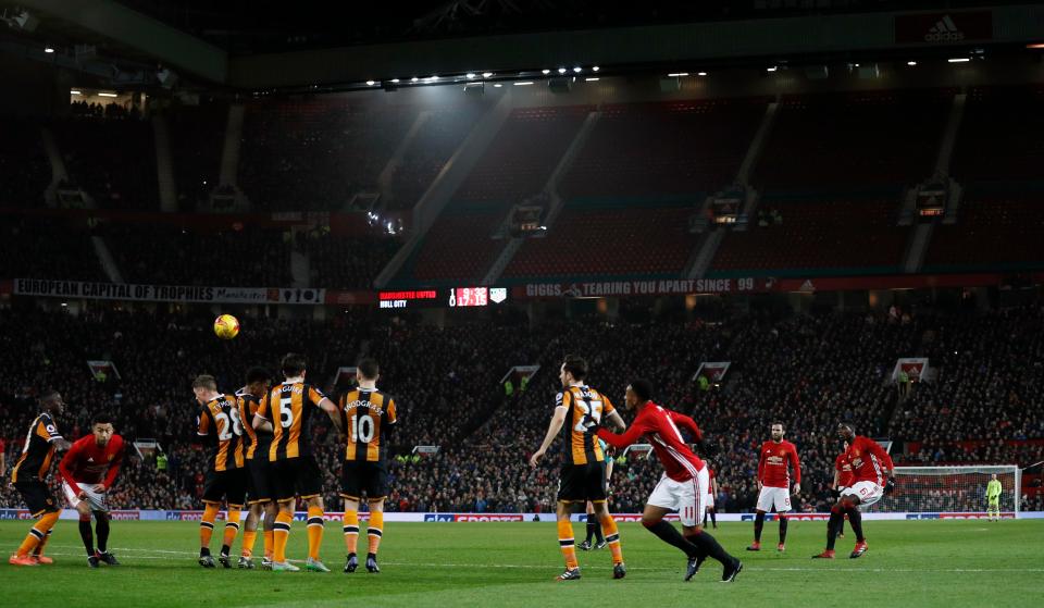  The upper tier in the background is reserved for away fans for cup ties