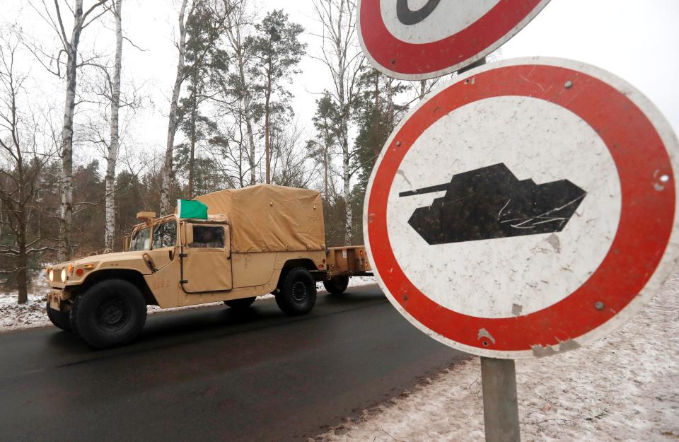  The largest US military brigade since the end of the Cold War arrived in Bremerhaven in northern Germany on Saturday