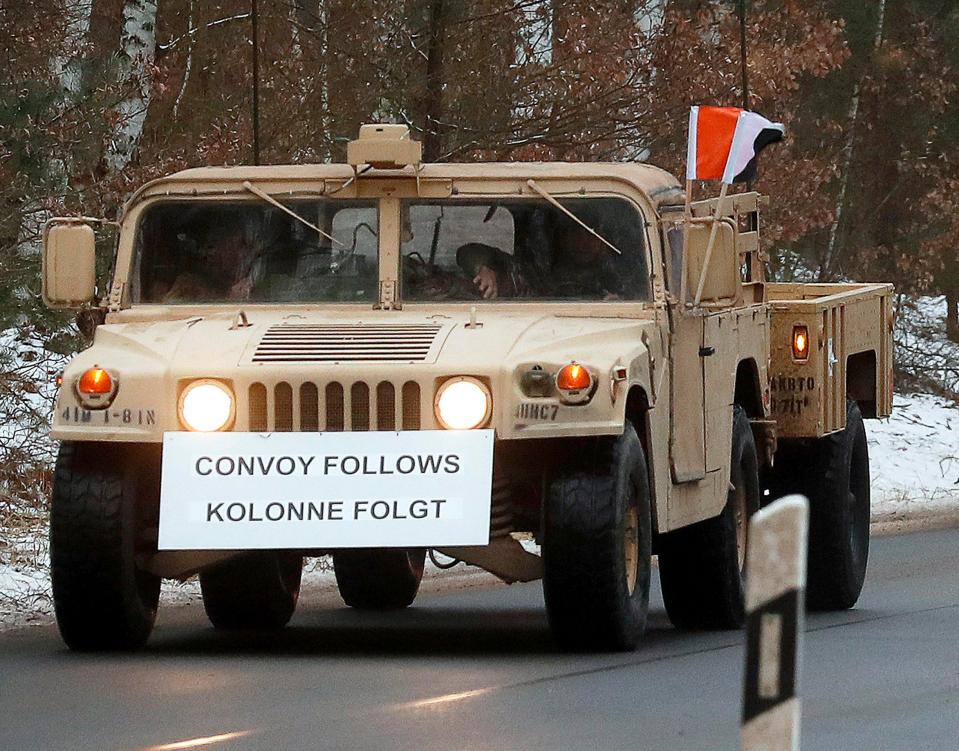  The convoy stayed overnight roughly 80km from Berlin and headed for Poland this morning