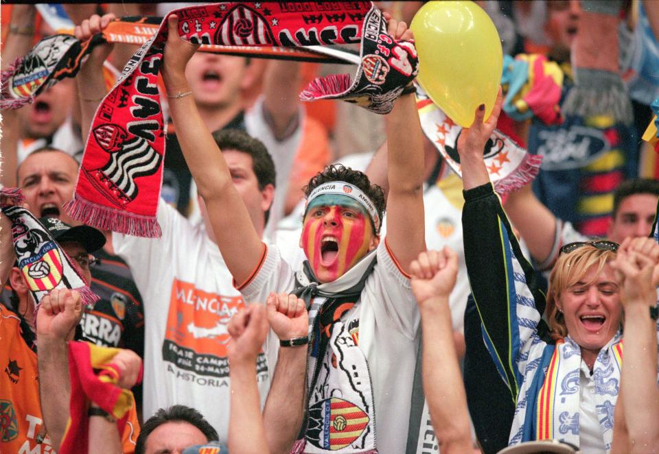  Valencia fans enjoyed their day out in 2000 at the Champions League final against Real Madrid