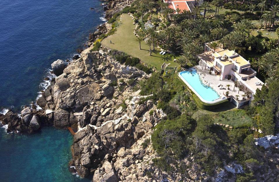  An aerial view of the sprawling property in Ibiza