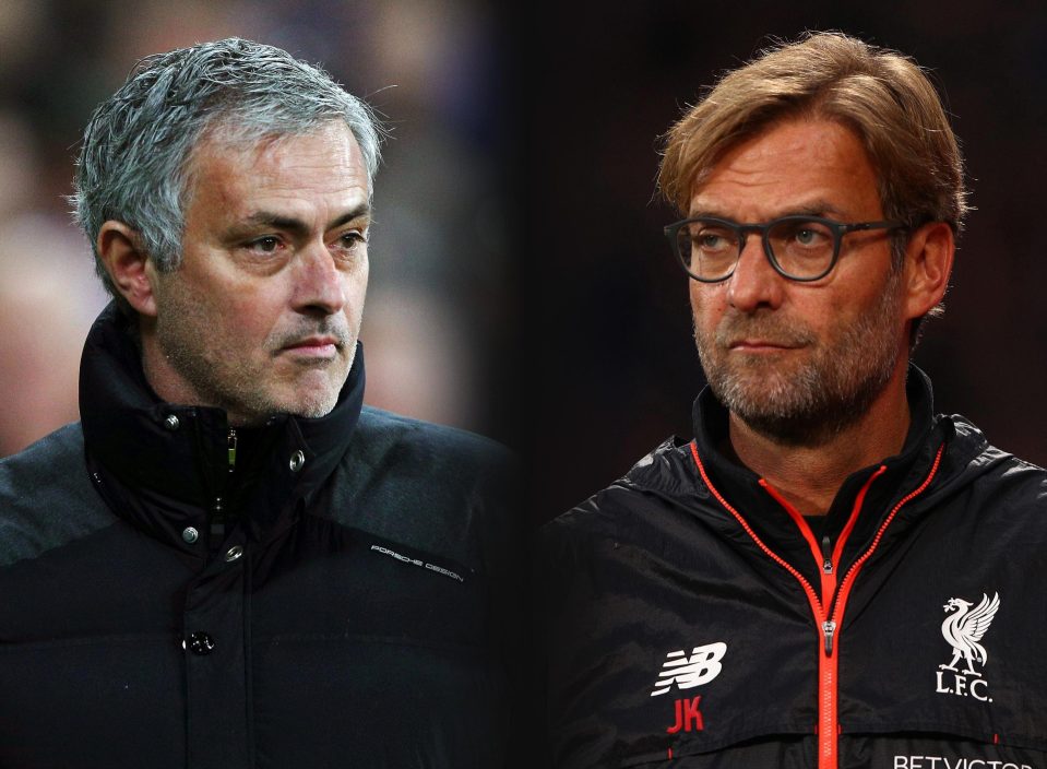  Jose Mourinho and Jurgen Klopp go head to head at Old Trafford on Sunday