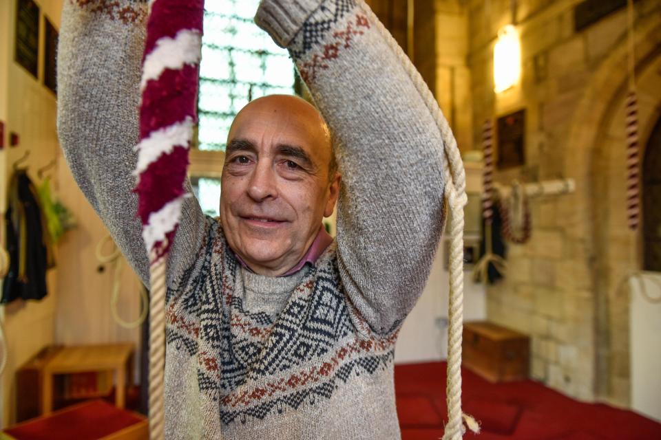  Robert back at the right end of the church chimes