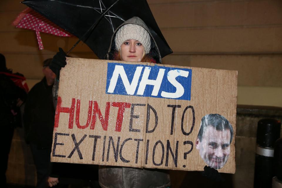  But the public are turning on Jeremy Hunt, the Health Secretary