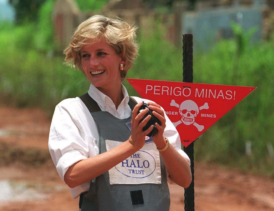  Diana made her famous walk across the minefield during a four-day visit to Angola