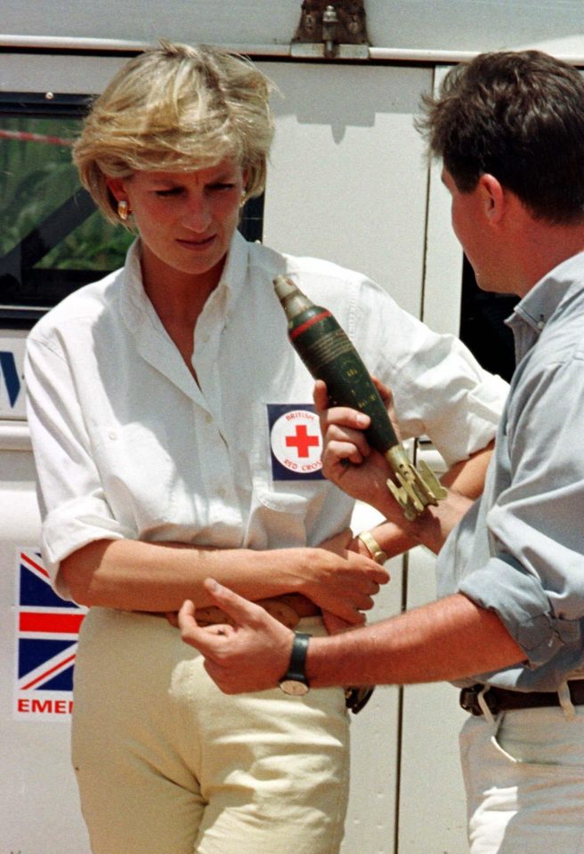  Di was shown some of the horrific devices used to injure innocent Angolans, on the visit to south-west Africa twenty years ago today