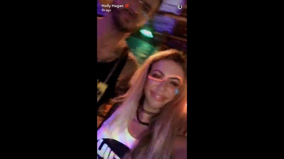  Holly shared blurry videos from her wild night out