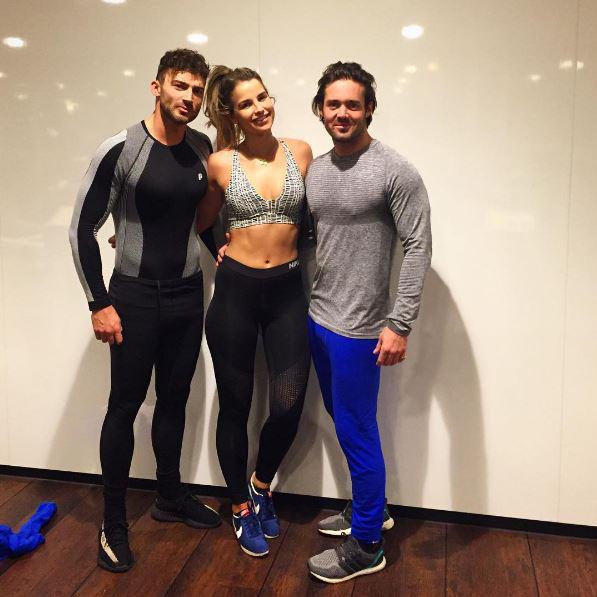  Jake Quickenden, Vogue Williams and Spencer Matthews show off their toned bods in a social media snap