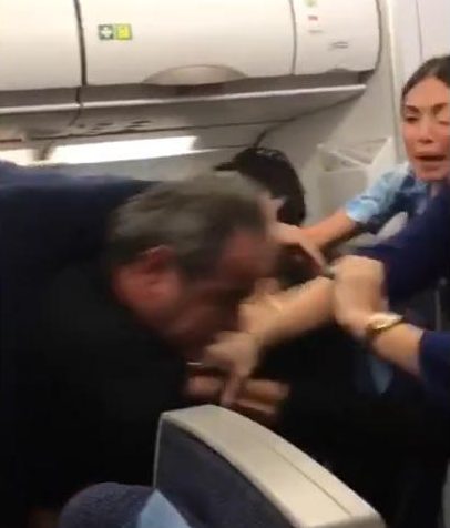  Other passengers intervened in the terrifying tussle