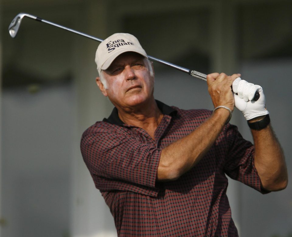 Jacobs was a giant of golf on and off the green and is seen here contesting the 2006 US Senior Open 