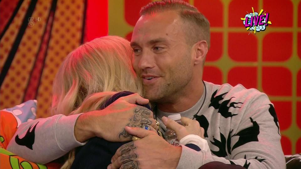  Angie was consoled by son Calum Best as her name was called