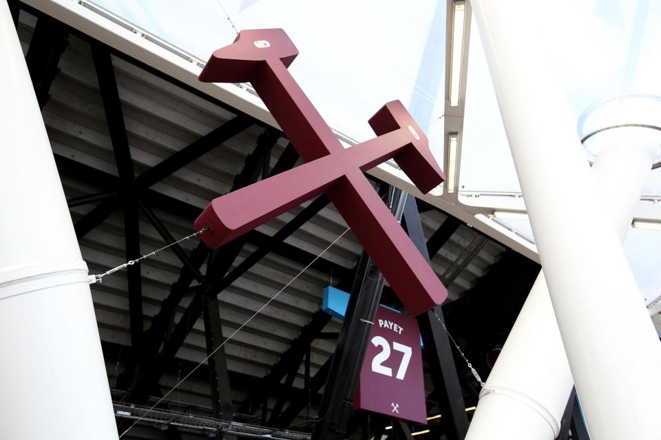  Dimitri Payet also has his shirt number displayed high in the London Stadium rafters