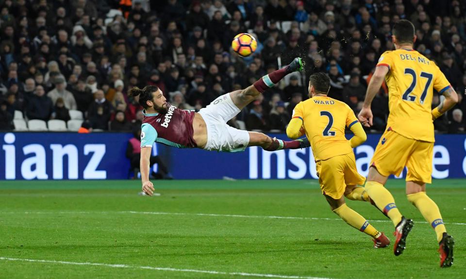  Andy Carroll scored a stunning bicycle kick