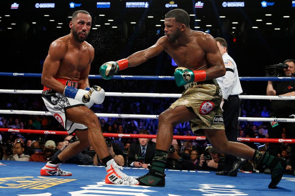  A clubbing right hand sparked DeGale but he bot up and battled on