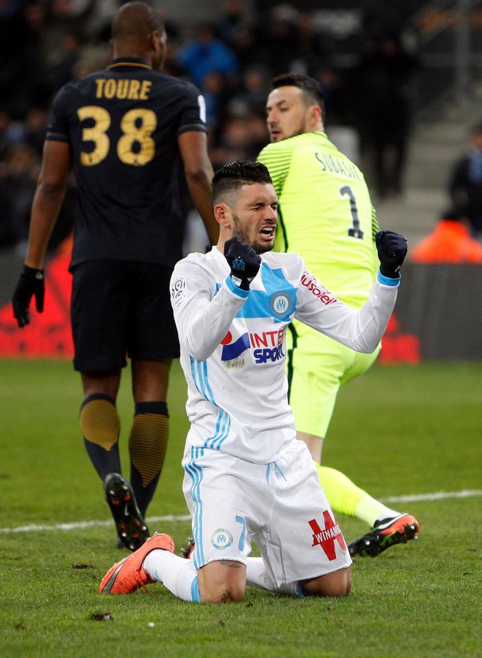  Remy Cabella shows his frustration at a missed chance