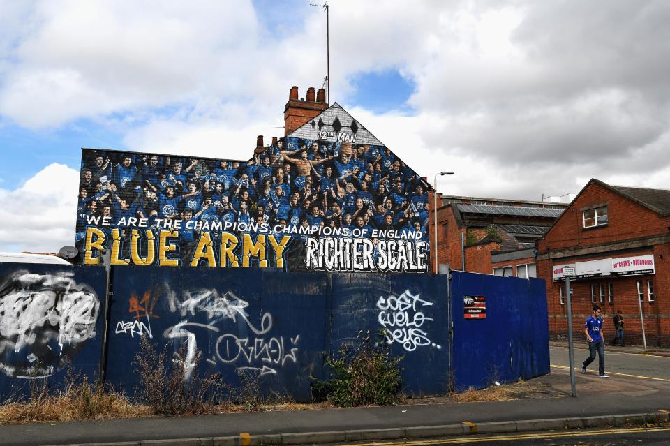  Leicester City are rightly proud of their Championship winning team, this is near the King Power Stadium