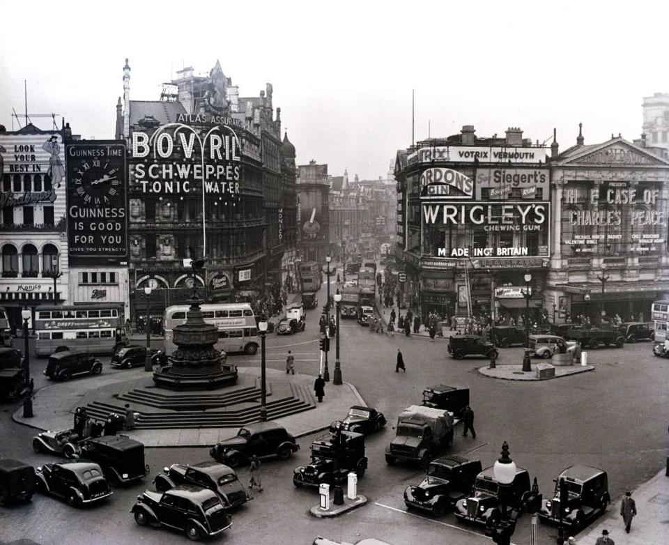  Bovril and Wrigley's are among the brands advertising in the space when they came back on in 1949