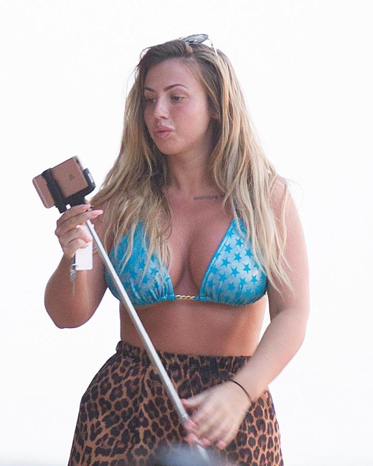  Holly Hagan showed off her eye-popping cleavage in a busty bikini