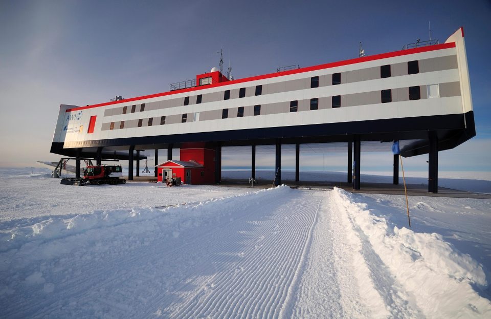  Germany's EBJMAJ Antarctic research station is built on stilts to help it deal with the harsh elements