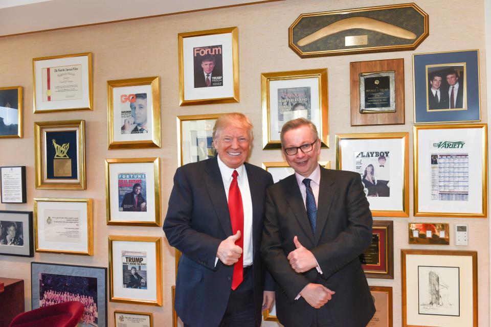 The President Elect opened up to former Cabinet minister Michael Gove