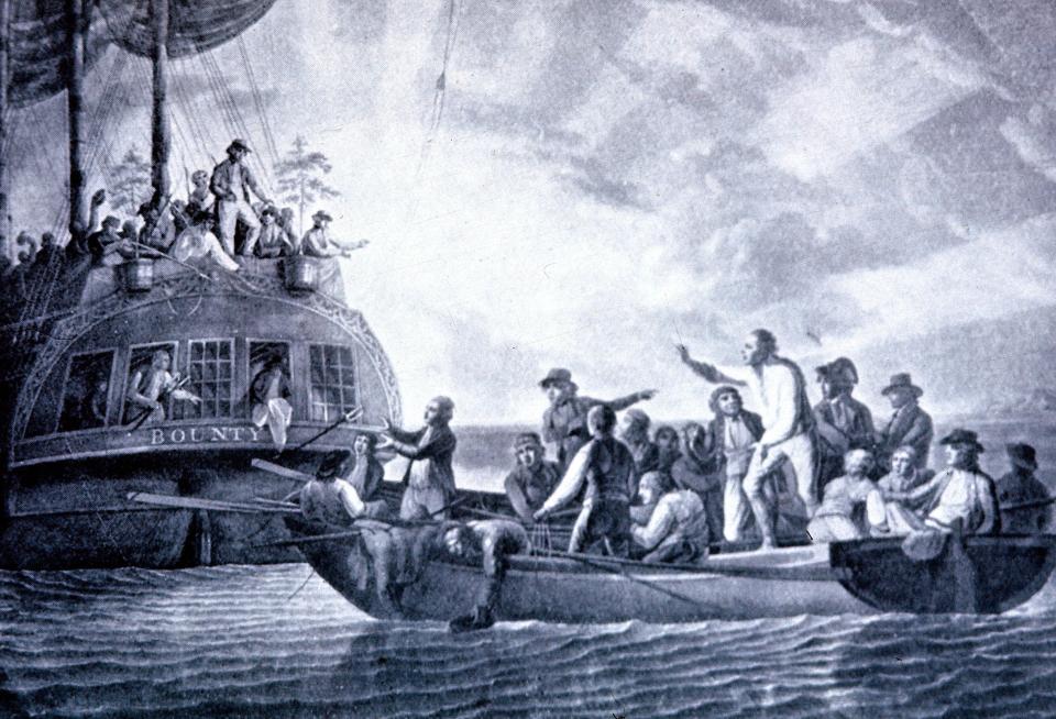  Mutineers took over the ship and set Captain William Bligh and 18 of his men adrift in the Pacific Ocean. He would complete a remarkable navigation to Indonesia