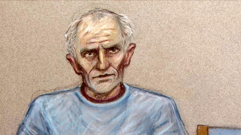  Artist’s impression of Barry Bennell appearing at Chester Crown Court today