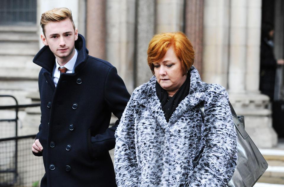  Owen Richards and his mum Suzanne Richards outside the inquest. Owen's, brother Joel Richards, 19, died in the Sousse terror attack in Tunisia along with his uncle, 49-year-old Adrian Evans, and his grandfather, Charles Patrick Evans, 78