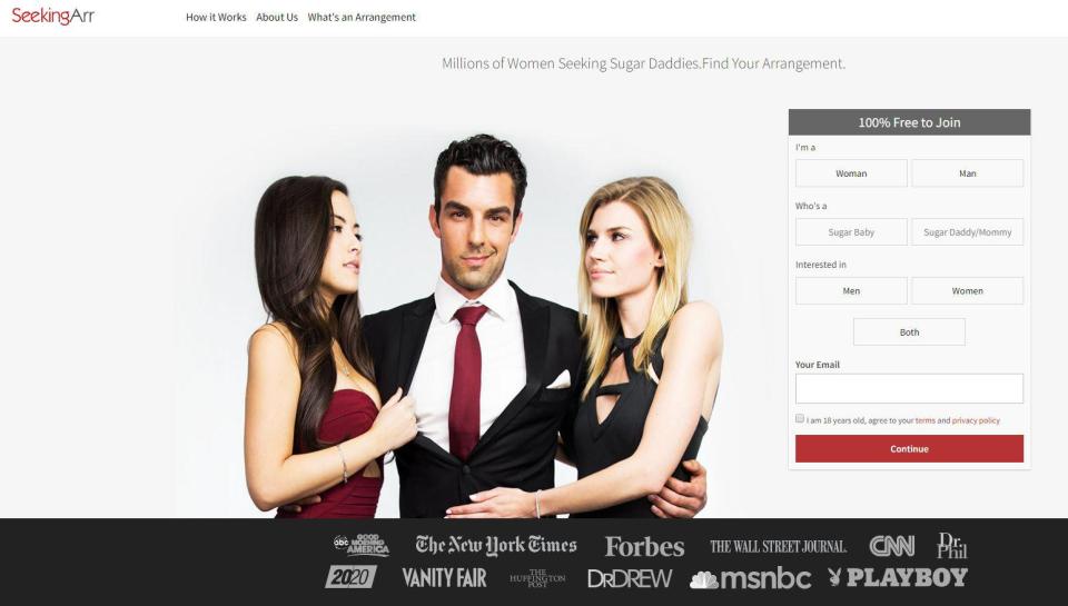  Match-making website Seeking Arrangement offers membership to sugar babies for free