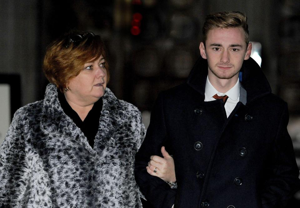  Owen Richards, who lost his uncle, grandfather and brother in the massacre, pictured with mum Suzanne